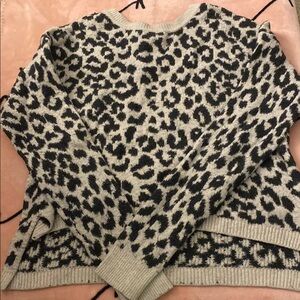Sincerely Jules Leopard Print Sweater - Black and Cream